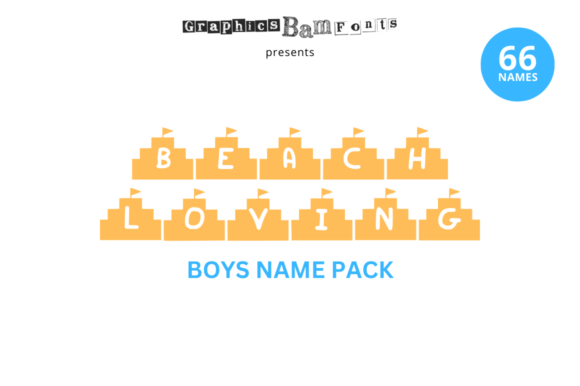 Beach Loving - 66 Boys Name Pack & Crafts