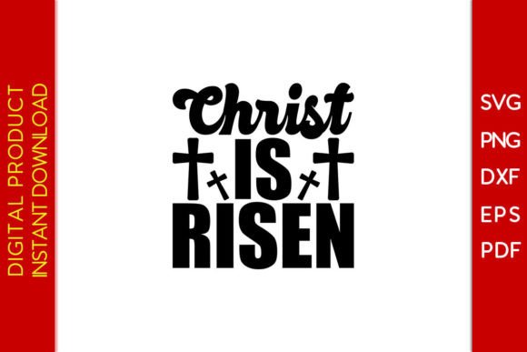 Christ is Risen SVG Cut File for Crafts