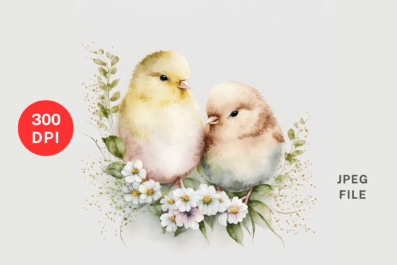 Easter Birds Illustrations