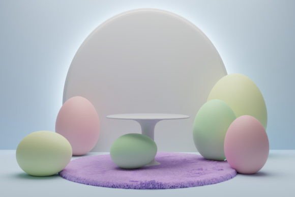 Easter Podium: A Festive Design Asset