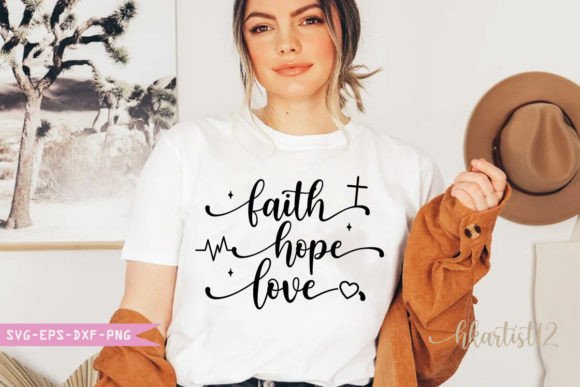 Faith Hope Love SVG for Crafts and Creative Design