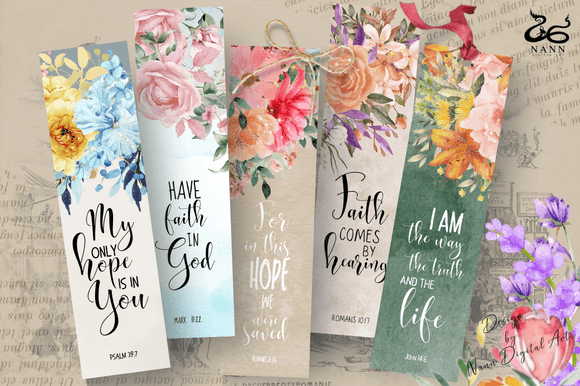 Printable Scripture Bookmarks Set 668 and Print Templates