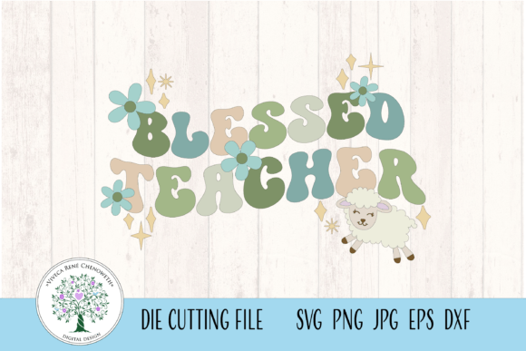 Retro Blessed ChristianTeacher Shirt & Crafts