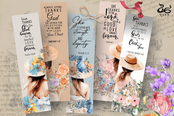 Scripture Bookmarks Printable Set 74 and Print Templates