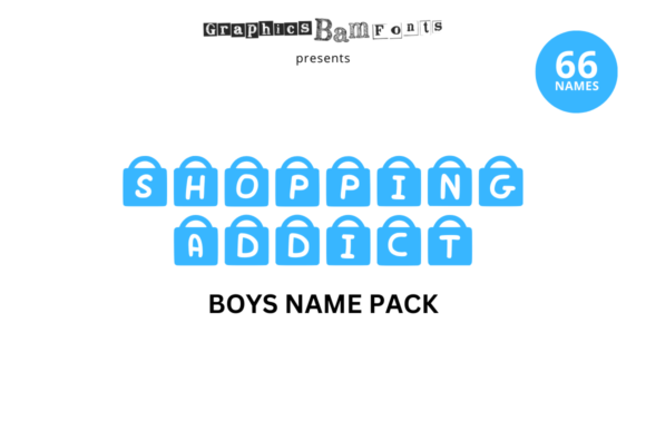 Shopping Addict 66 Boys Name Pack & Crafts