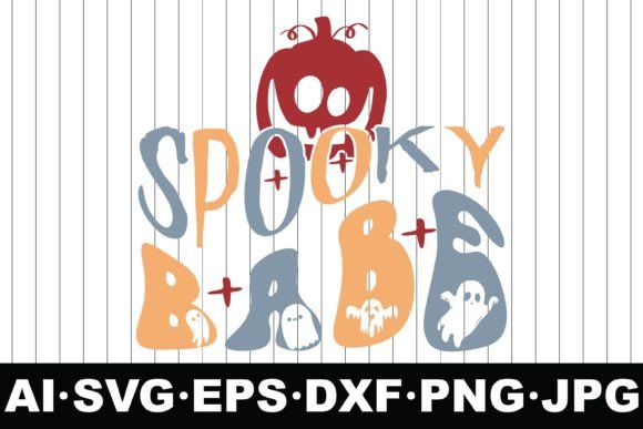 Spooky Babe Halloween Groovy Svg Design for Crafts