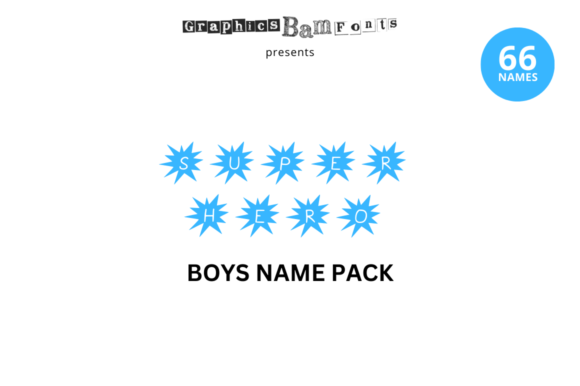 Super Hero 66 Boys Name Pack & Crafts
