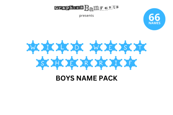 Wild West Sheriff 66 Boys Name Pack & Crafts